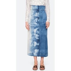Sea New York  Denim Doris Skirt High Rise Midi Skirt Size 6